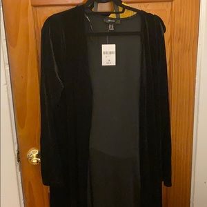NWT Forever 21+ Long Velvet Cardigan